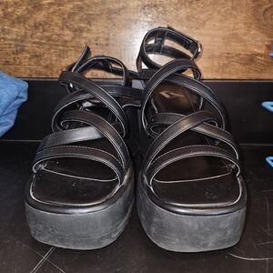 Report Black Platform Sandals